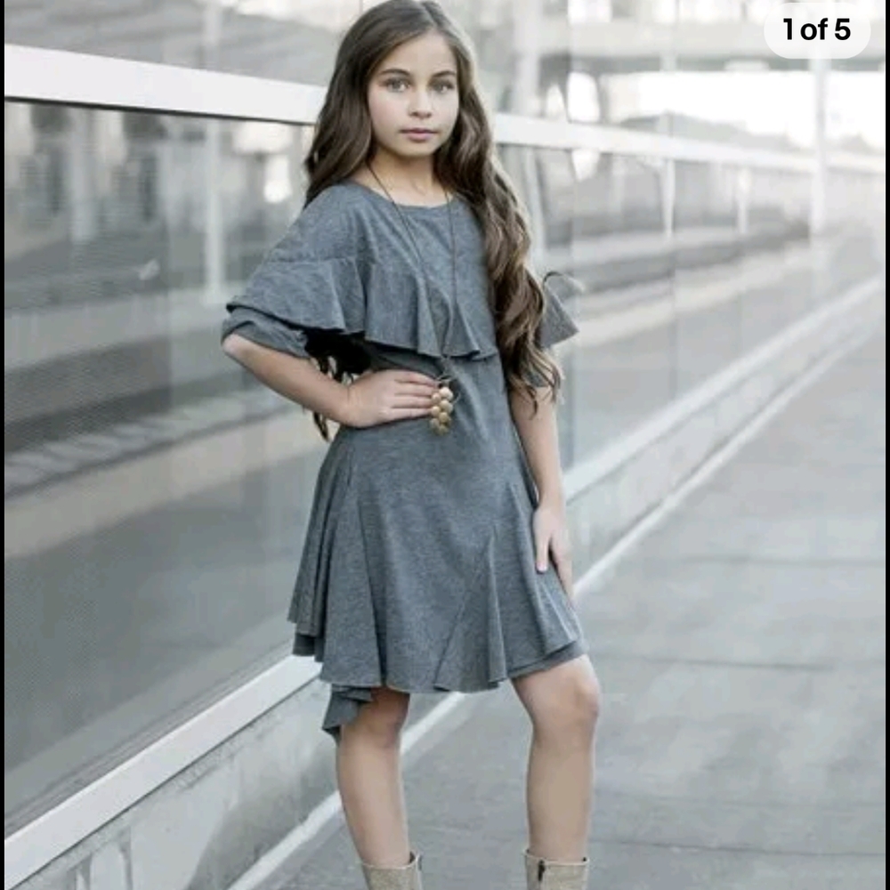 Joyfolie Mireille Dress in Charcoal